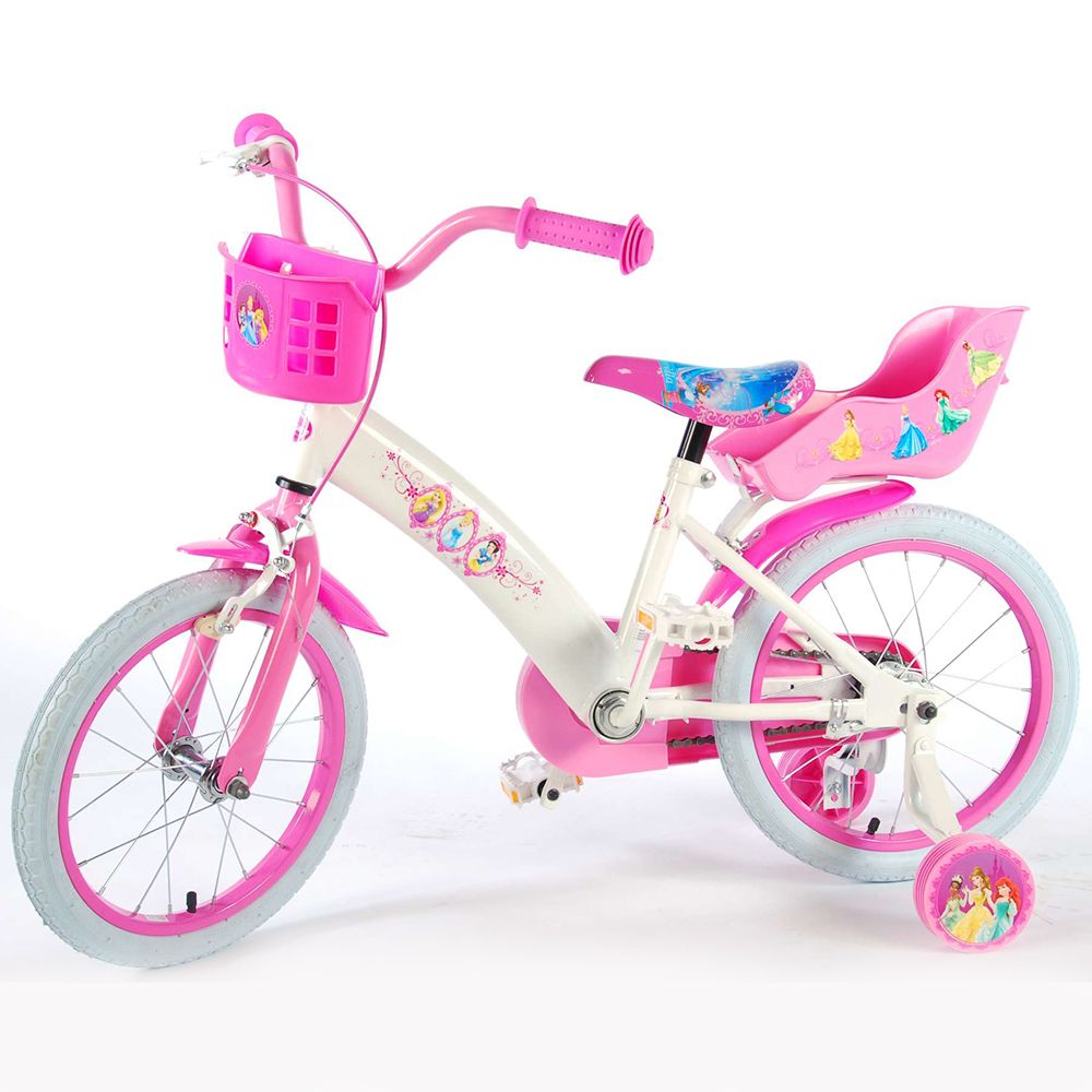 Детски велосипед с помощни колела Disney Princess, 16 инча, контра