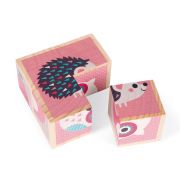 Дървени кубчета за най-малките, Бебета животни, 4 бр.