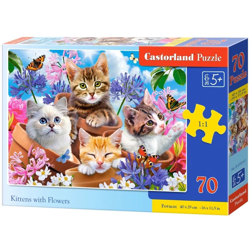 Castorland, Котенца в градината, пъзел 70 части