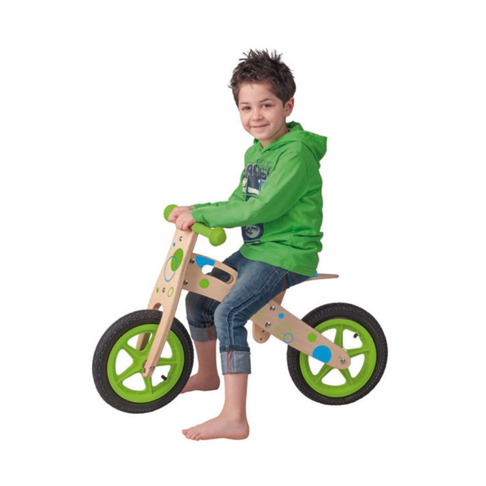 Дървено колело за баланс с надуваеми гуми 12"