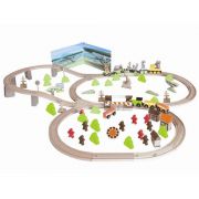 Дървено влакче с релси, 95 части, Африка