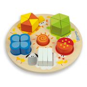 Пъзел-сортер, Цифри, форми и цветове