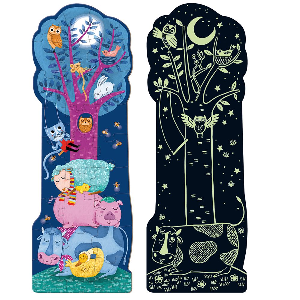 Прогресивен пъзел животни, Ден и нощ, 27 XXL части