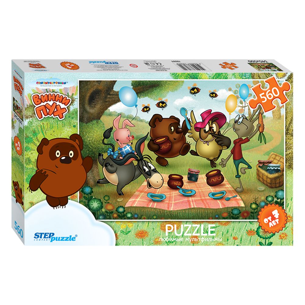 STEP Puzzle, На пикник у Пух, пъзел 560 елемента