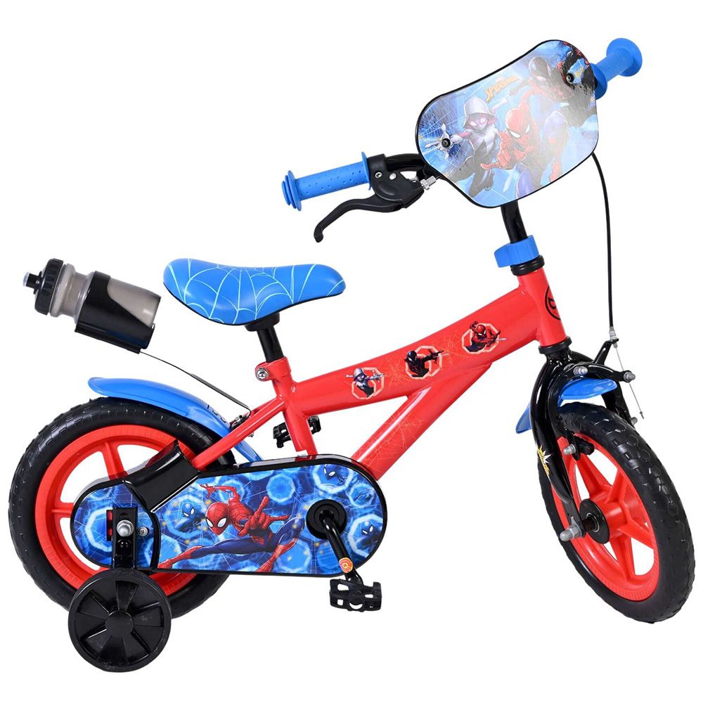 Детски велосипед с помощни колела, Marvel Spiderman, 12 инча