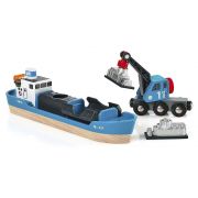 Кран за контейнери и кораб контейнеровоз