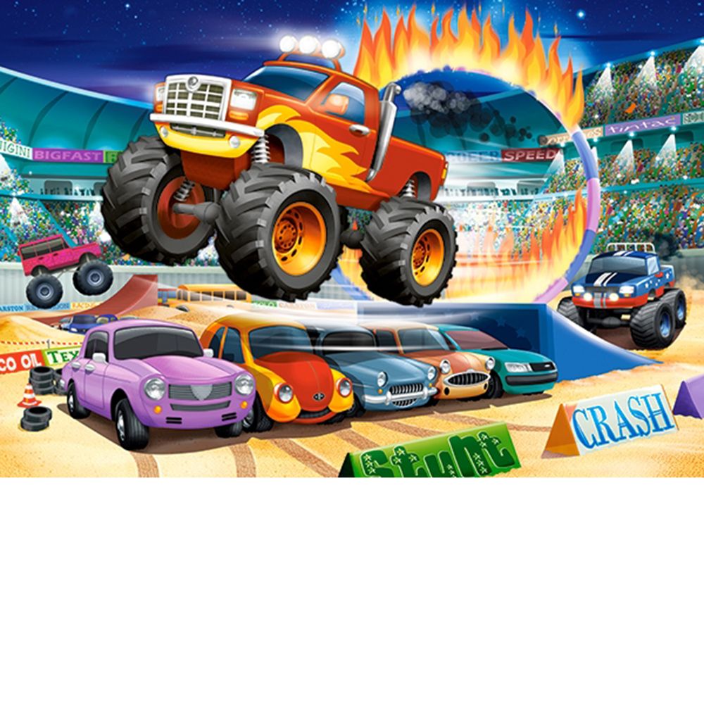 Скачащ чудовищен камион, пъзел с 40 части