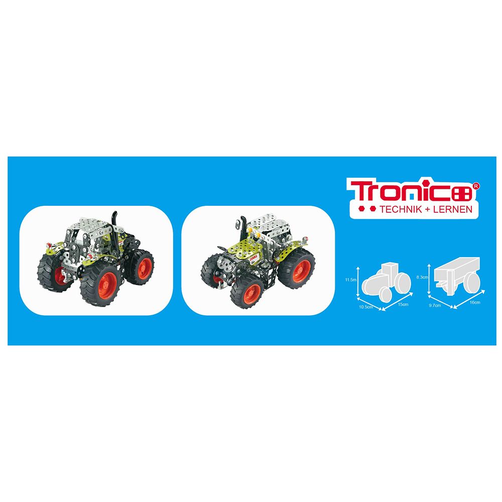 Метален конструктор Трактор Claas Arion 430 с ремарке, 700 части