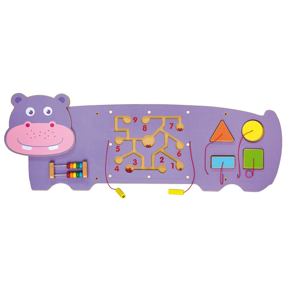 Viga toys, Активен център за стена, Лилаво хипопотамче