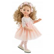 Кукла Ребека, с розова рокля, 32 см