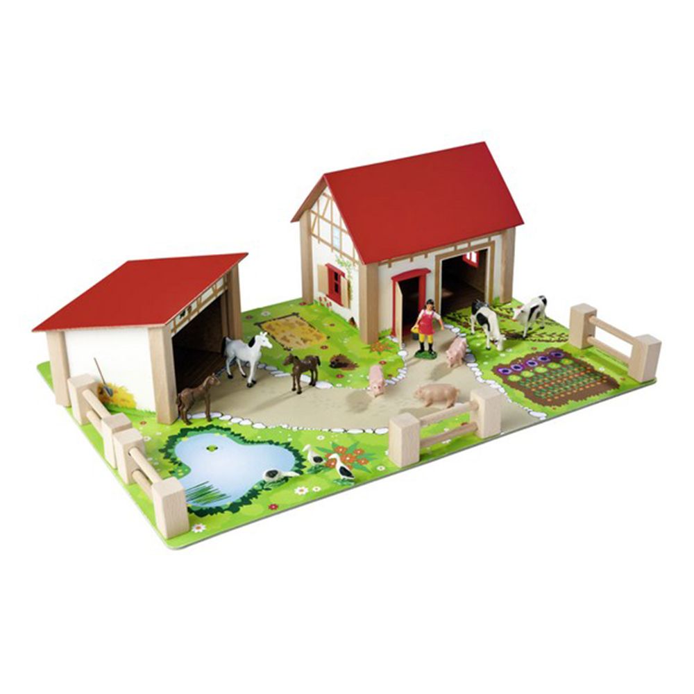 Дървена ферма с животни, 20 части