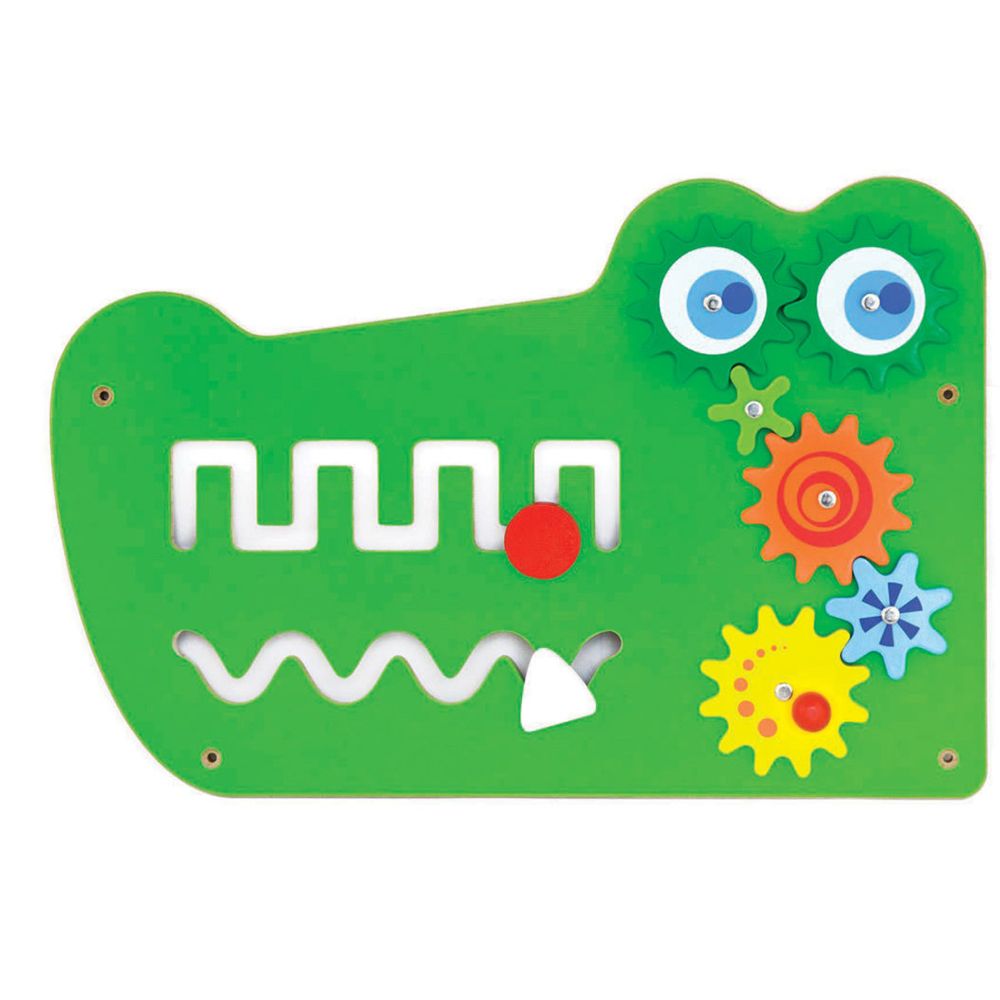 Голяма дървена стена с активности, Крокодил