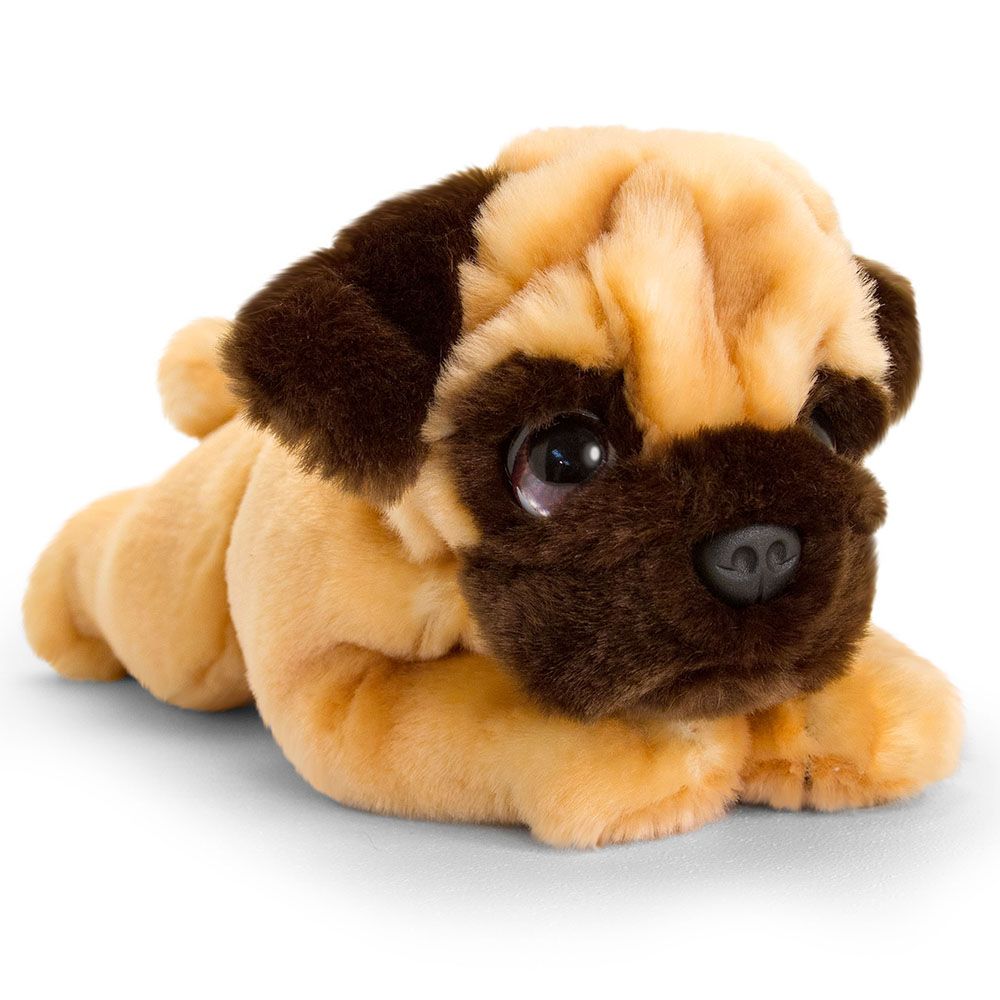 Keel Toys, Плюшено легнало куче, Мопс, 25 см