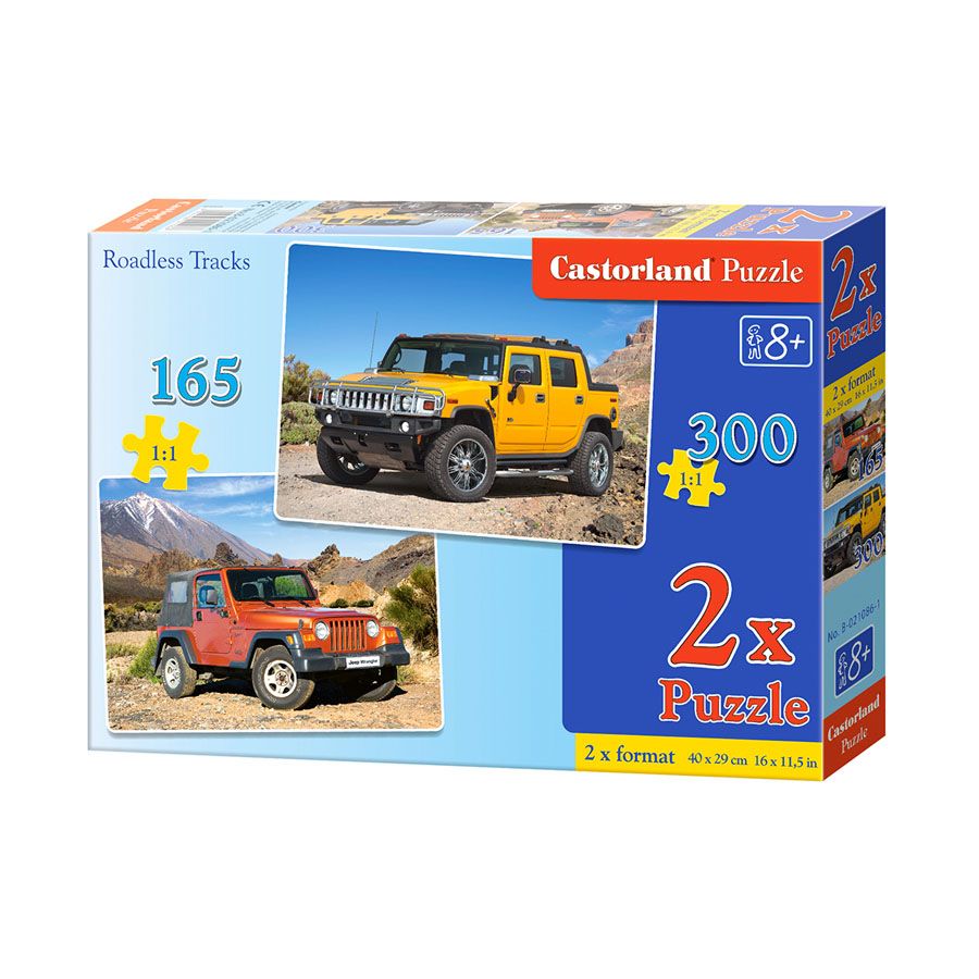 Castorland, Офроуд джипове, два пъзела 165 и 300 части