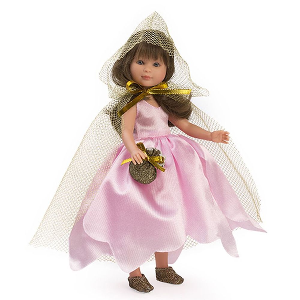 Asi, Кукла Силия, фея с розова рокля и златно наметало, 30 см