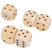 Дървени големи зарчета, за градината