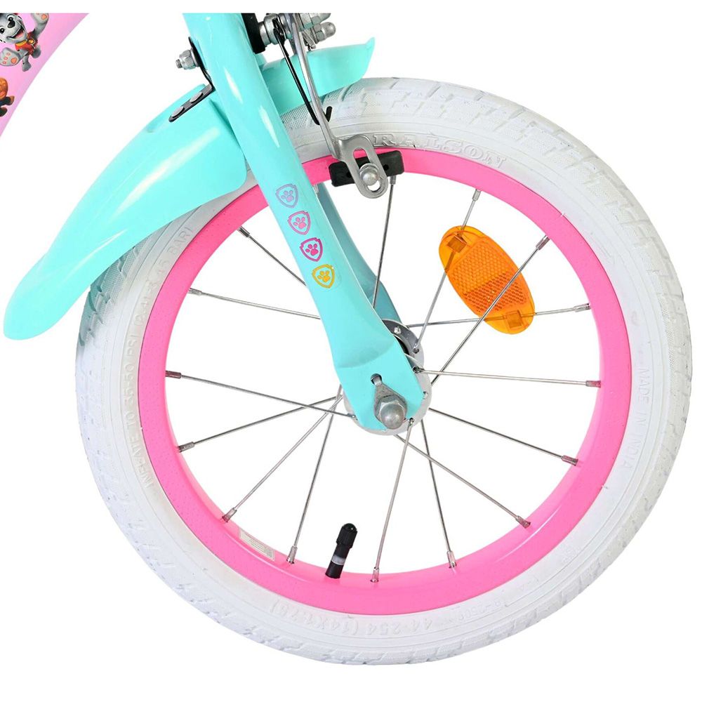 Детски велосипед с помощни колела, Paw Patrol, 14 инча, Момичета