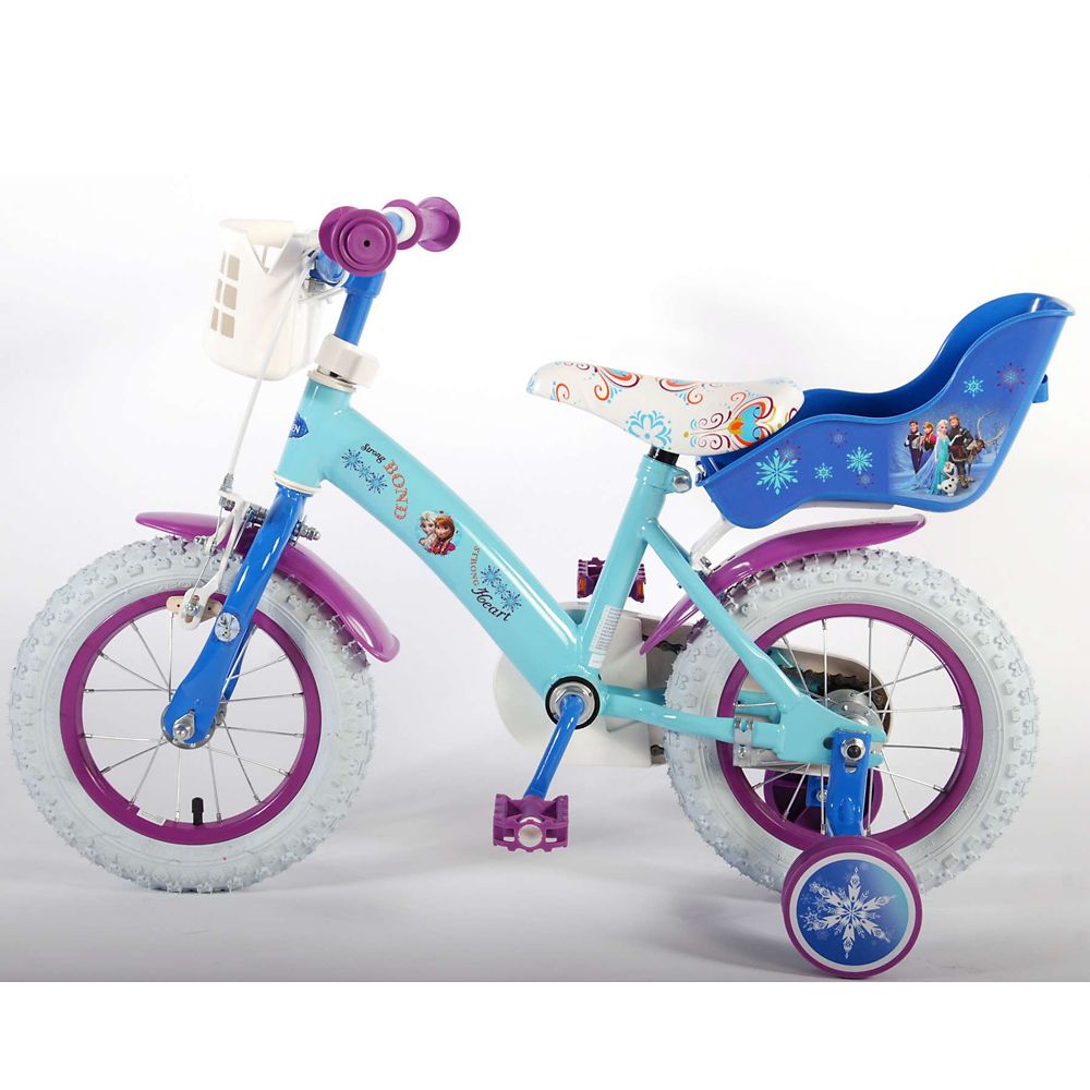 Детски велосипед, Дисни Frozen, с помощни колела, 12 инча