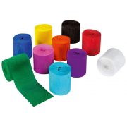 Декоративни панделки от креп, 10 ролки, 10 цвята