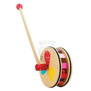 Дървена играчка за бутане с цветовете на дъгата