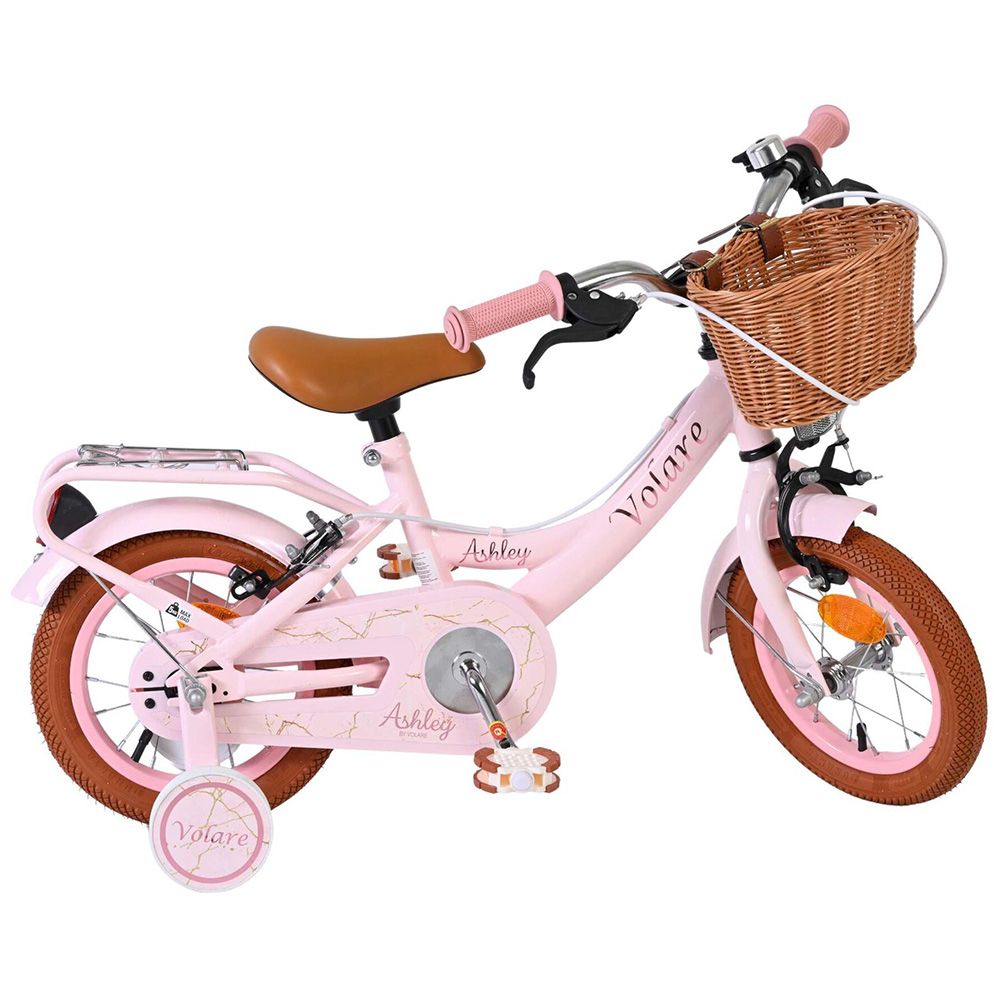 Детски велосипед с помощни колела, Volare Ashley, 12 инча
