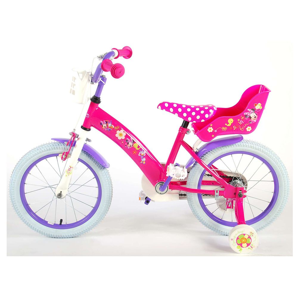Детски велосипед, Мини Маус, с помощни колела, 16 инча