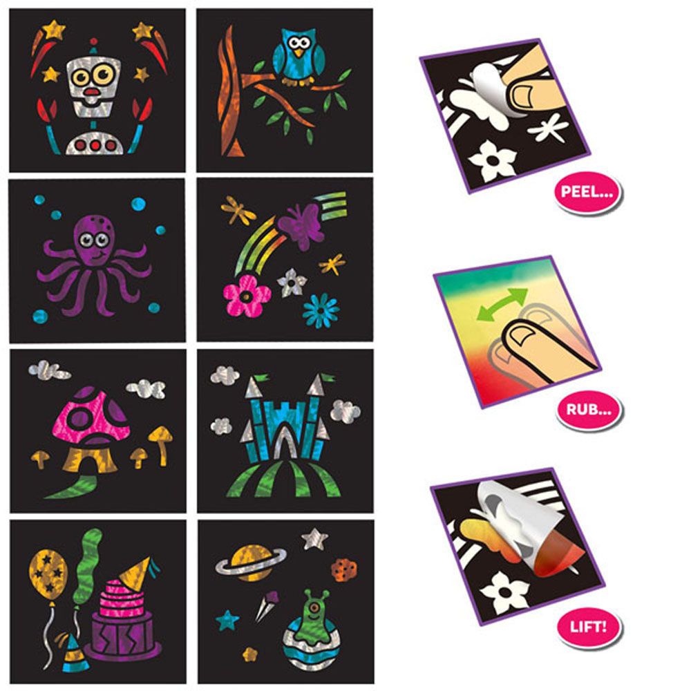 Книжка за път, Картинки с фолио