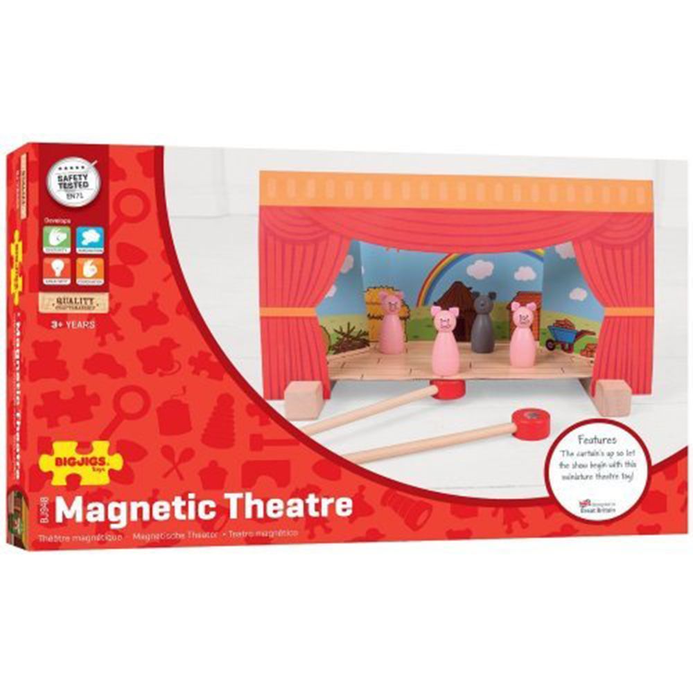 Дървен магнитен куклен театър