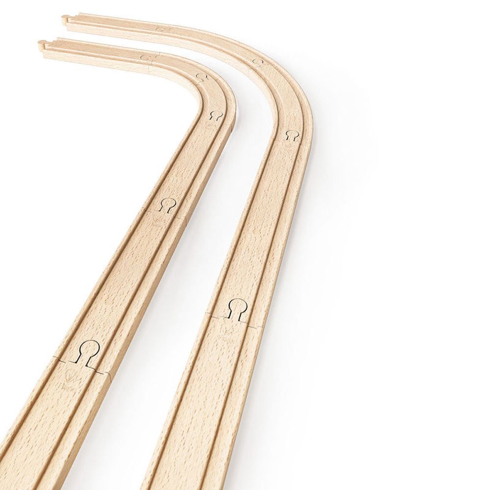 Комплект дървени релси