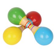 Дървена двойна бебешка маракаса, асортимент