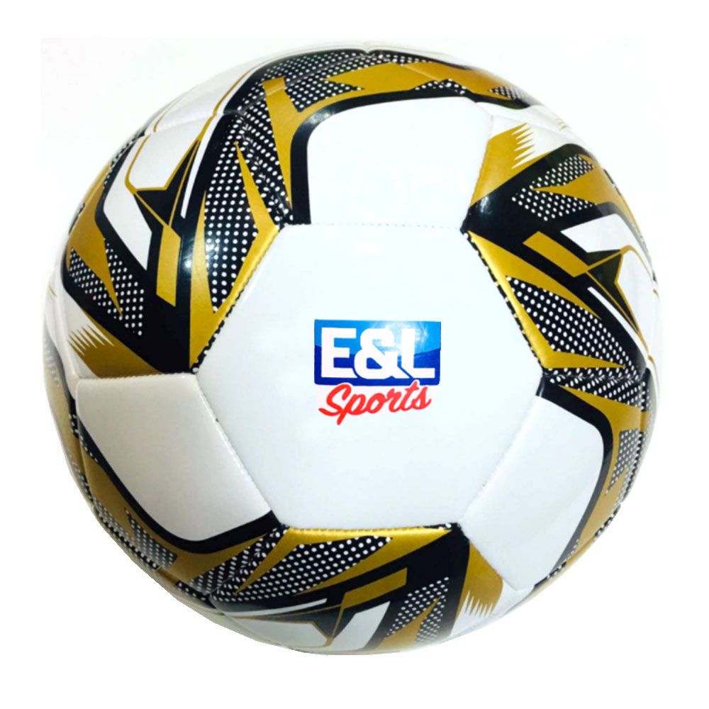 E&L Company, Футболна кожена топка, Champion, бял, златист
