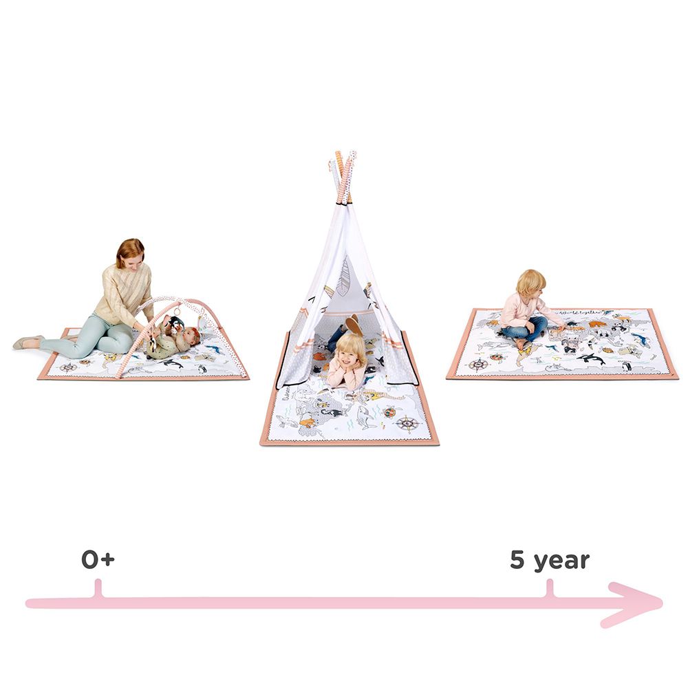 Образователна гимнастика и палатка за игра TIPPY, 3 в 1