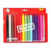 Флумастери BASIC Джъмбо, 15 броя