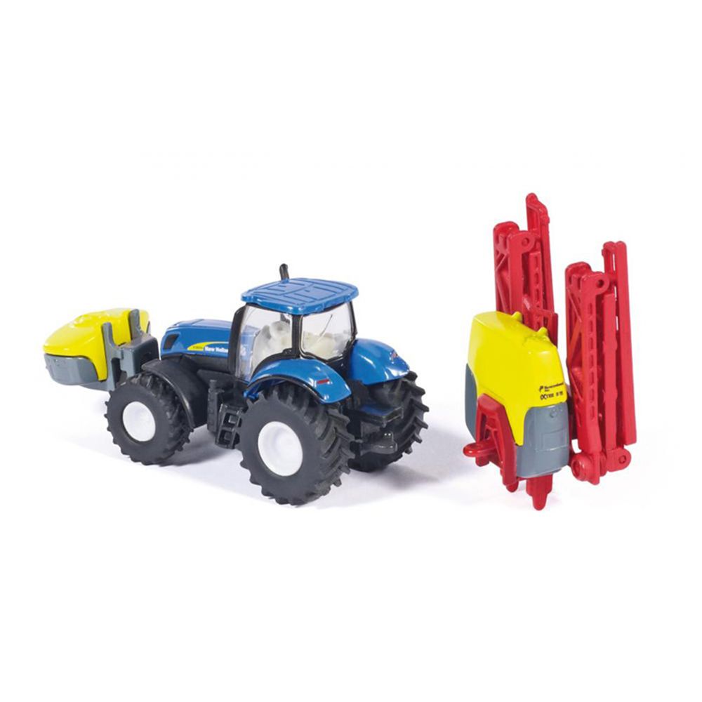 Трактор New Holland с гигантски разпръсквач Kverneland
