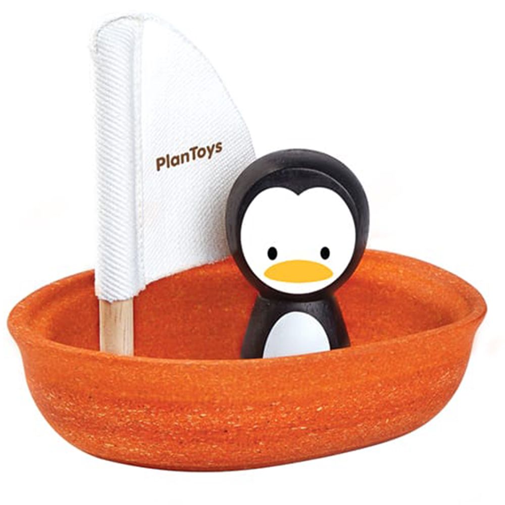 Дървена играчка за баня, Бебе пингвин
