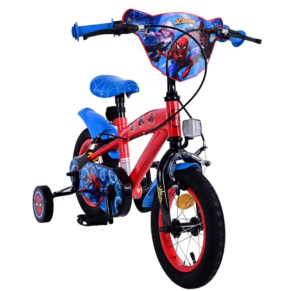 Детски велосипед с помощни колела, Спайдърмен, 12 инча