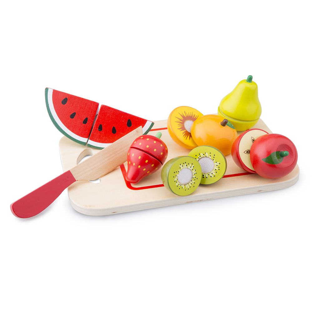New Classic Toys, Дървени плодове с дъска, за рязане