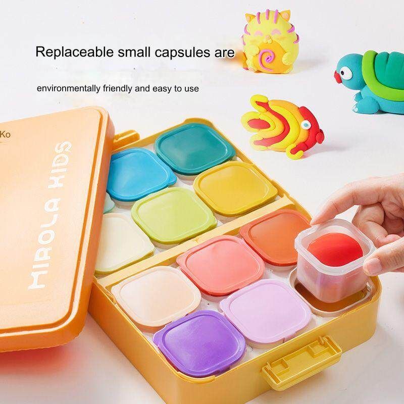 Комплект моделини с инструменти в кутия, 12 цвята