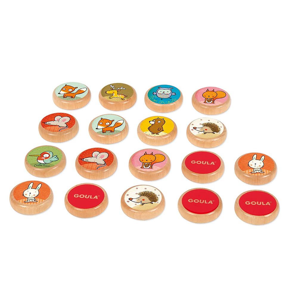 Дървена мемо игра, Животните в гората