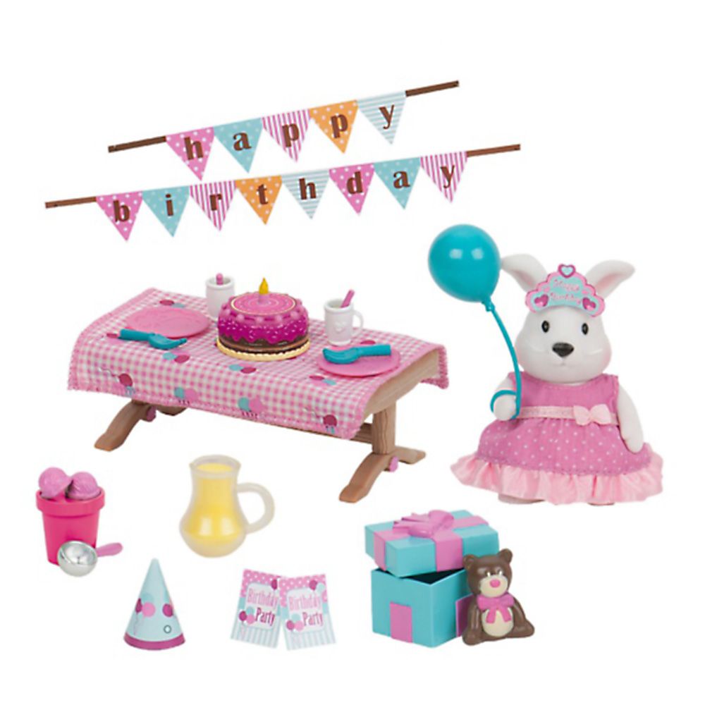 BATTAT, Li'l Woodzeez 6151M, Комплект за игра, Рожден ден, 30 части
