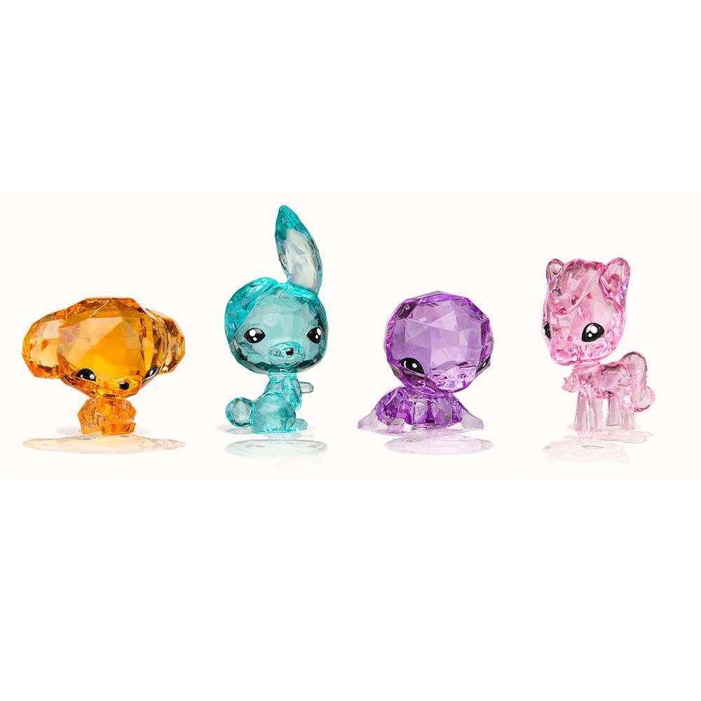 CRYSTAL SURPRISE 52, 4 бр. блестящи животинчета с 2 талисманчета