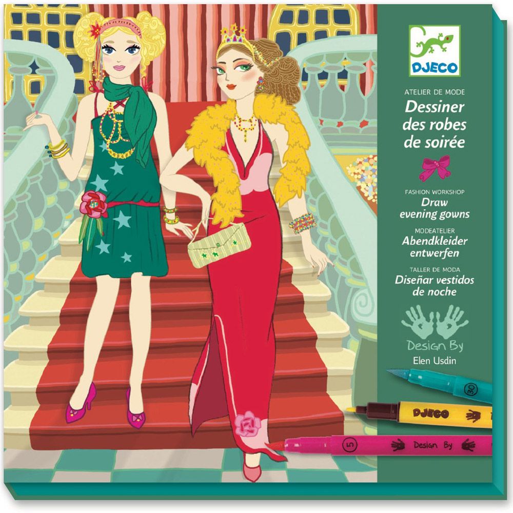 Djeco, Комплект за рисуване, Вечерни тоалети