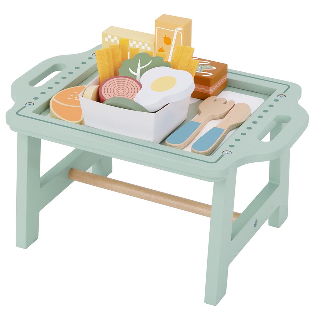 TookyToy, Дървена маса за закуска с храна и аксесоари