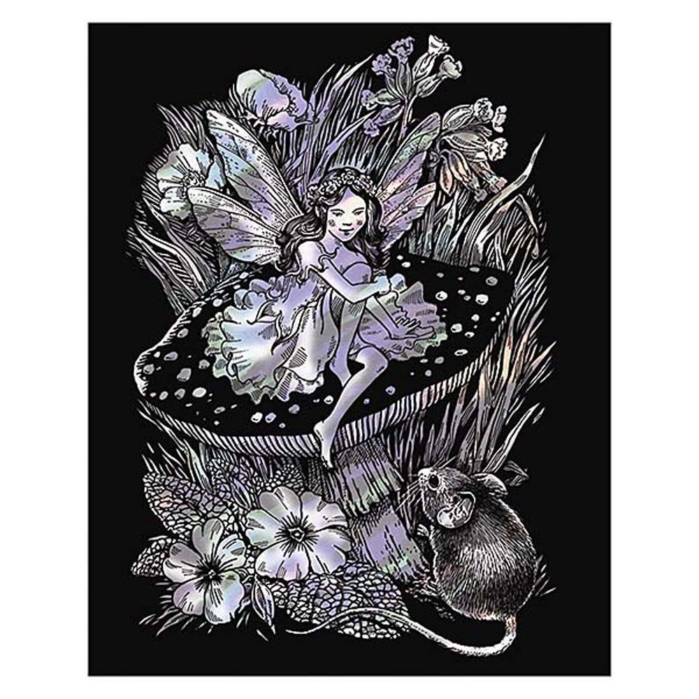Sequin art, Гравиране на холограмна основа, Фея