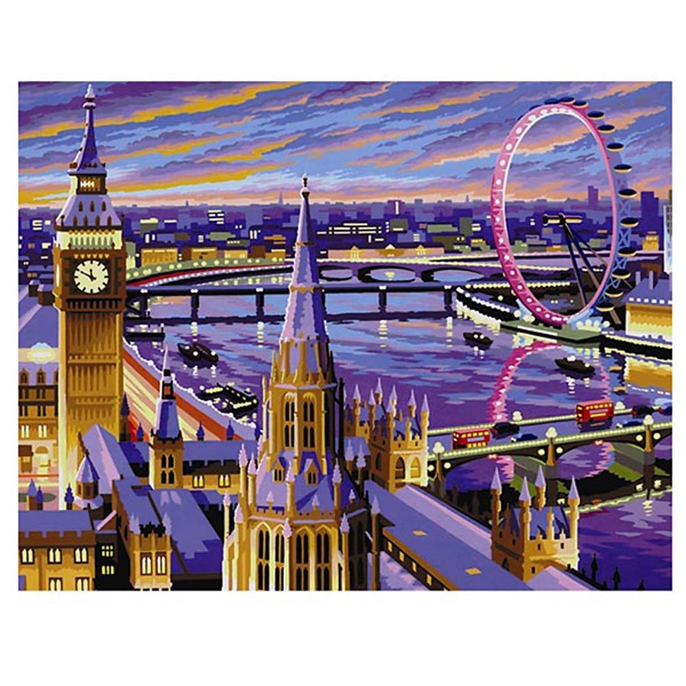 Sequin art, Лондон, рисуване по номера - голям размер,