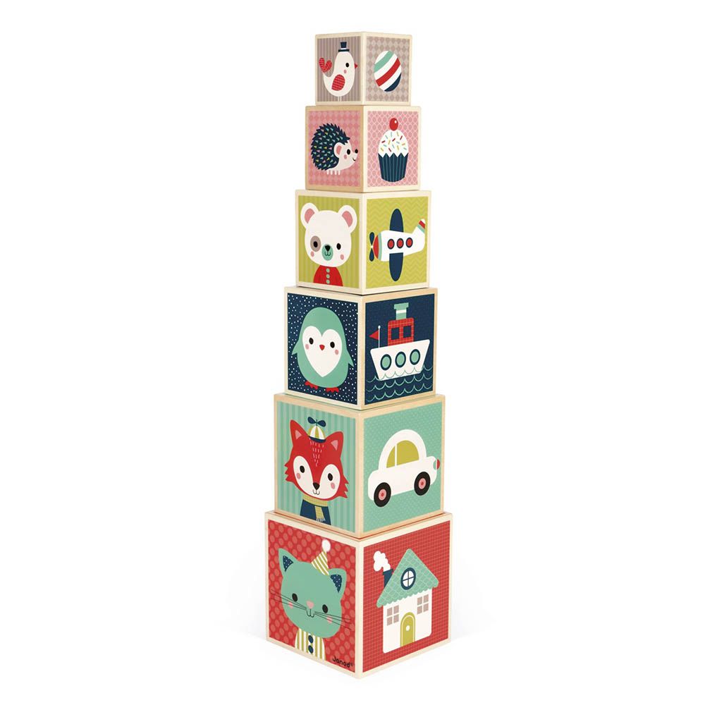 Кула от дървени кубчета за най-малките, Бебета животни