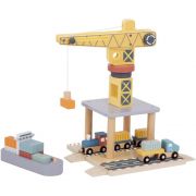 Дървен пристанищен кран