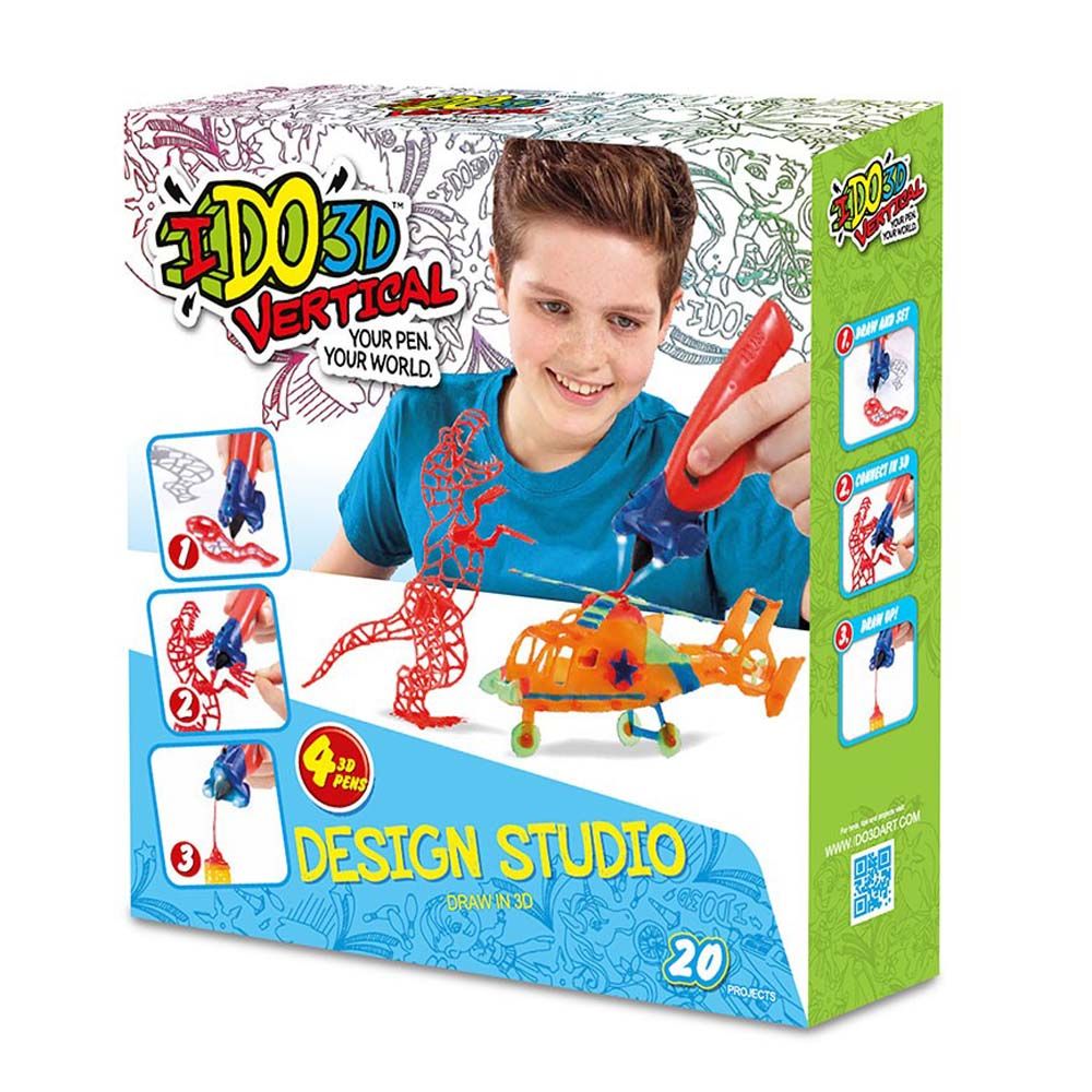 GOLIATH, I DO 3D Комплект за моделиране Дизайнерско студио с 4 бр. 3D писалки