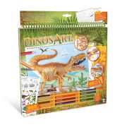 Творческа книга с шаблони и стикери, Динозаври