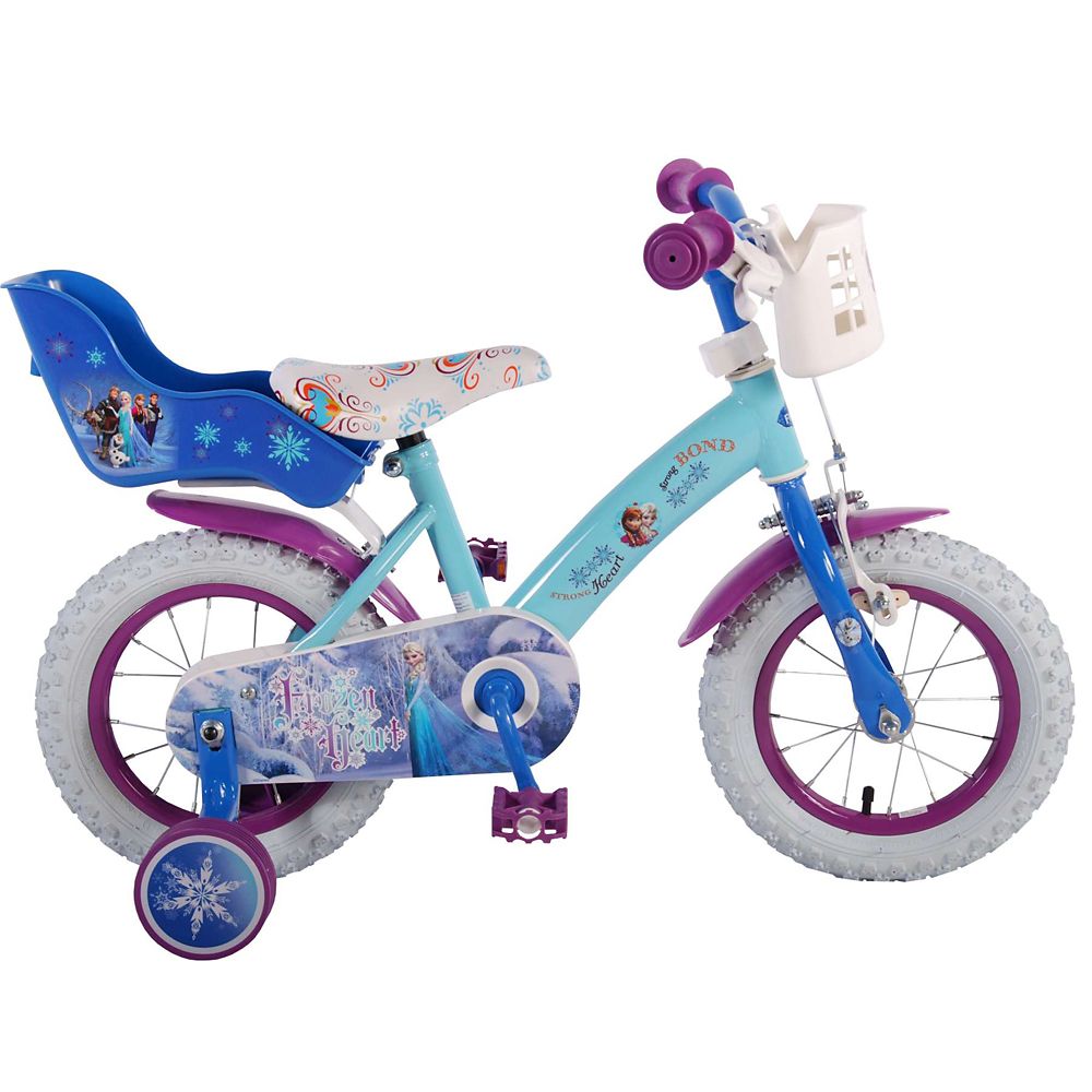 Детски велосипед, Дисни Frozen, с помощни колела, 12 инча